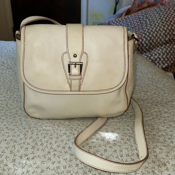 Etienne Aigner Cream Leather Cross Body Shoulder Bag Vintage (D) - Picture 1 of 9